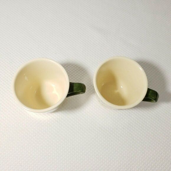 Vtg Franciscan Ware Forget Me Not Floral Coffee Cup Mug White Blue Green Qty 2 - Picture 4 of 6